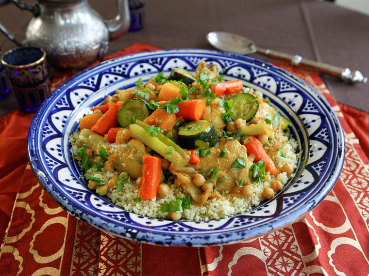 Chicken Vegetable Couscous - Healthy Savory Moroccan-Inspired Recipe