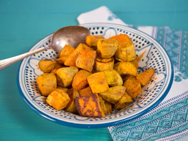 Curry Roasted Sweet Potatoes - Easy, Healthy, Crave-Worthy Vegan Side Dish